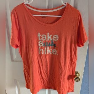 Columbia Women's Orange Graphic Tee ❤️‍🔥